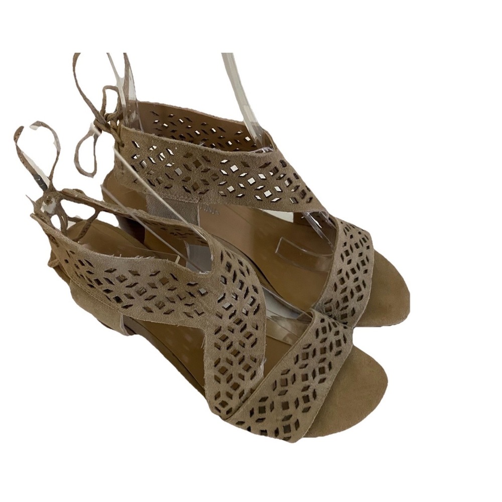 Franco Fortini Shoes Brown Suede Block Heels Size 6 Cottagecore‎ Goth